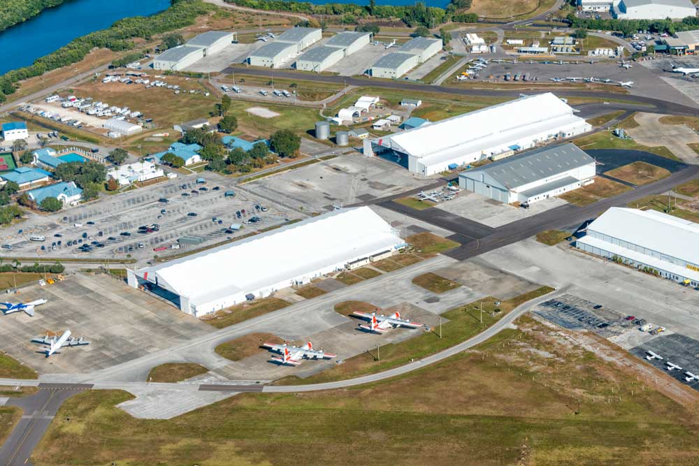 White Elastomeric Coating System - Coast Guard Hangar Clearwater Florida