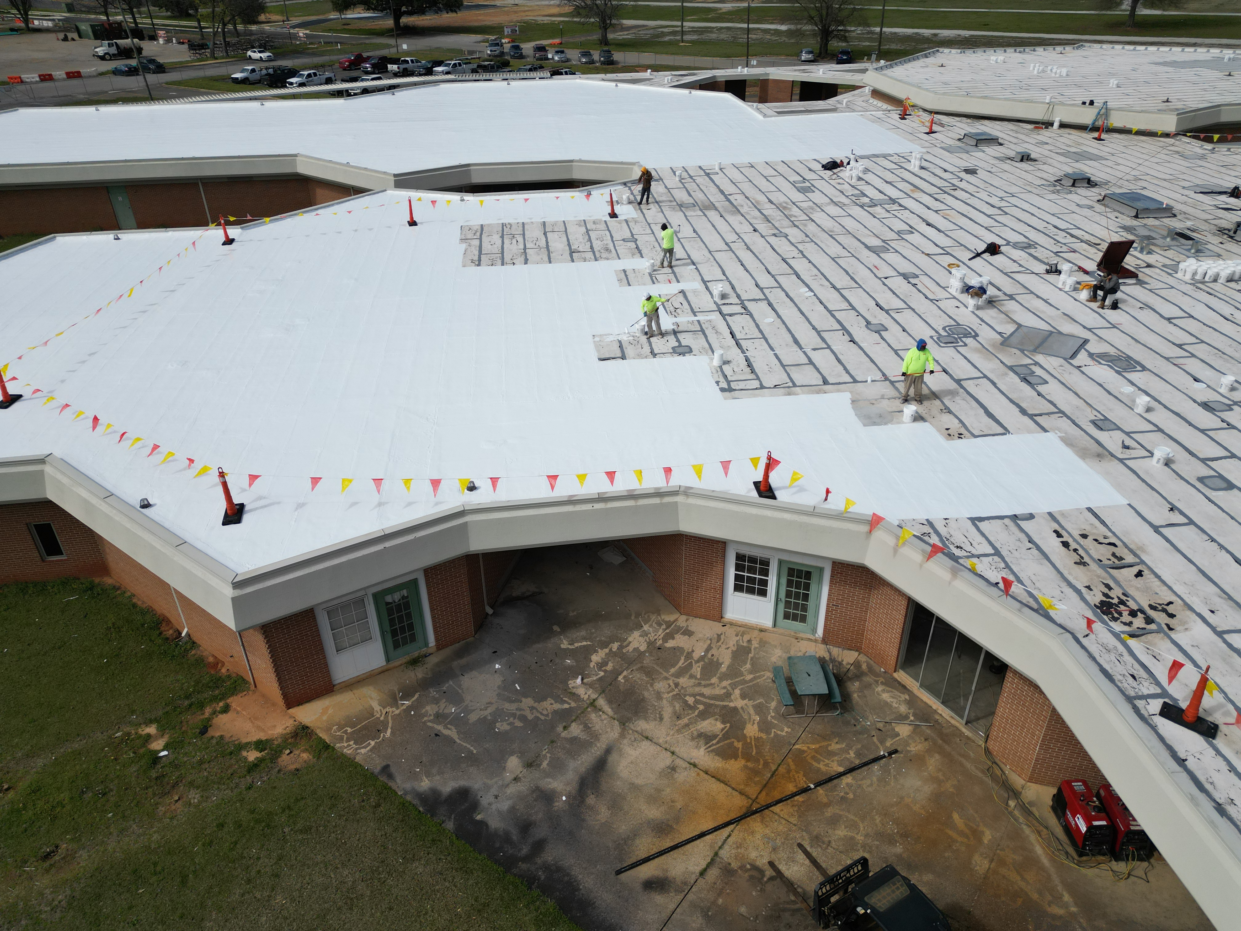 White silicone coating system